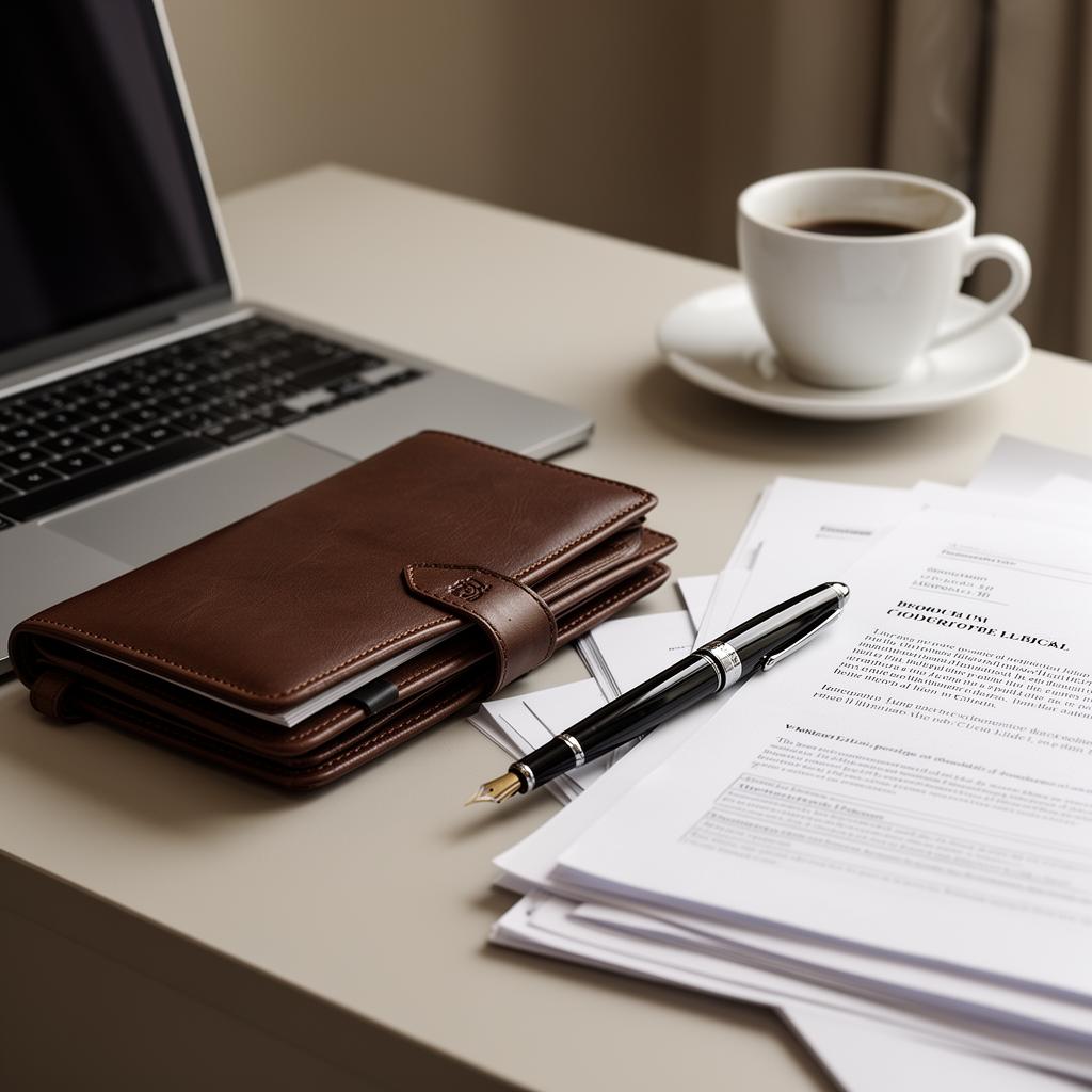 Organized executive desk
